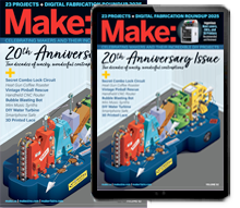 Make: Magazine latest magazine cover, subscribe here